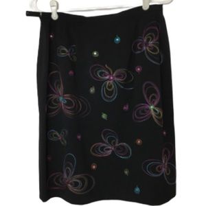 GRACE ELEMENTS Black w/ sewn embellishments 8P